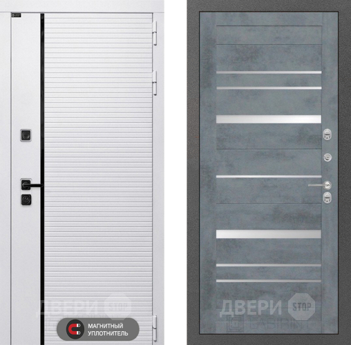 Входная металлическая Дверь Лабиринт (LABIRINT) Royal 20 Бетон темный в Зарайске