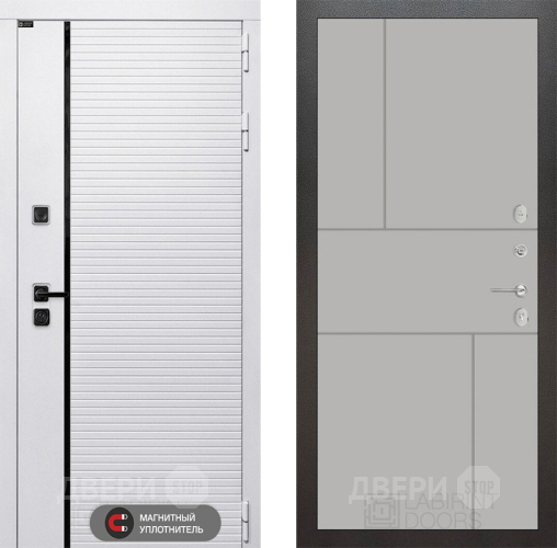 Входная металлическая Дверь Лабиринт (LABIRINT) Royal 21 Грей софт в Зарайске