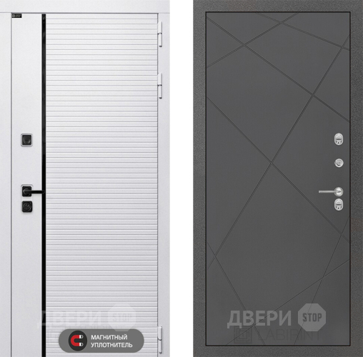 Входная металлическая Дверь Лабиринт (LABIRINT) Royal 24 Графит софт в Зарайске