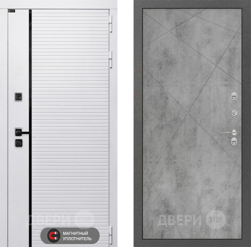 Входная металлическая Дверь Лабиринт (LABIRINT) Royal 24 Бетон светлый в Зарайске