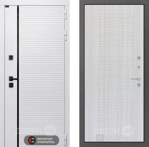 Входная металлическая Дверь Лабиринт (LABIRINT) Royal 06 Сандал белый в Зарайске