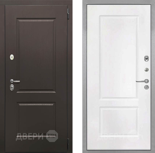 Входная металлическая Дверь Интекрон (INTECRON) Кампо КВ-2 Белый матовый в Зарайске