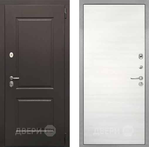 Входная металлическая Дверь Интекрон (INTECRON) Кампо Гладкая Дуб сильвер поперечный в Зарайске