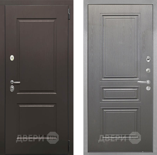 Входная металлическая Дверь Интекрон (INTECRON) Кампо ФЛ-243 Графит вуд дуб в Зарайске