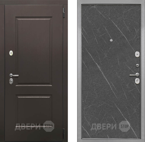 Входная металлическая Дверь Интекрон (INTECRON) Кампо Гладкая Гранит лава оникс в Зарайске