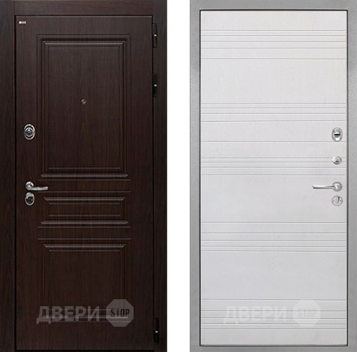 Дверь Интекрон (INTECRON) Брайтон Тиковое Дерево ФЛ-316 Белый ясень в Зарайске