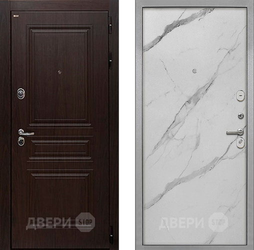 Дверь Интекрон (INTECRON) Брайтон Тиковое Дерево Гладкая Мрамор натуральный арктик в Зарайске