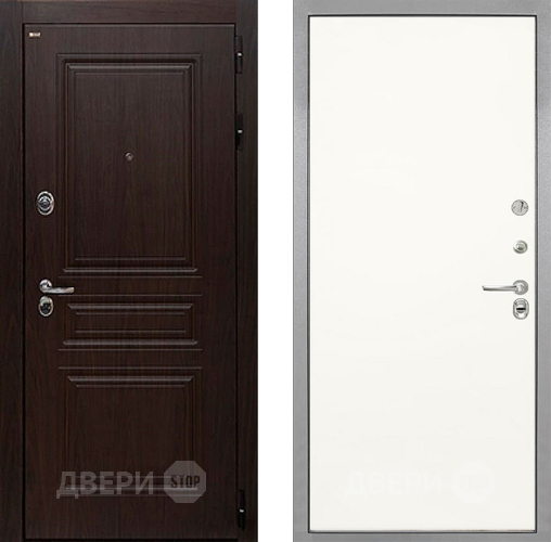 Входная металлическая Дверь Интекрон (INTECRON) Брайтон Тиковое Дерево Гладкая Слоновая кость в Зарайске