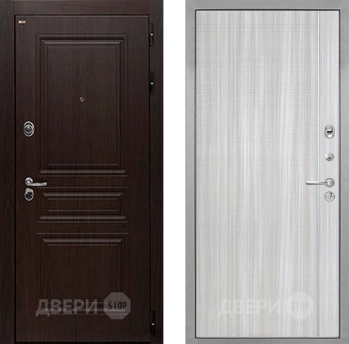 Входная металлическая Дверь Интекрон (INTECRON) Брайтон Тиковое Дерево В-07 с молдингом Сандал белый в Зарайске