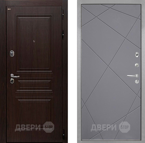 Входная металлическая Дверь Интекрон (INTECRON) Брайтон Тиковое Дерево Лучи-М Графит софт в Зарайске