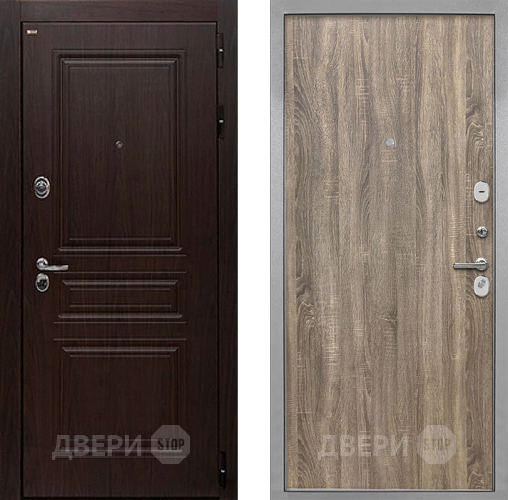 Входная металлическая Дверь Интекрон (INTECRON) Брайтон Тиковое Дерево Гладкая Дуб турин в Зарайске