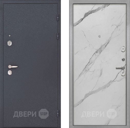 Входная металлическая Дверь Интекрон (INTECRON) Колизей Гладкая Мрамор натуральный арктик в Зарайске
