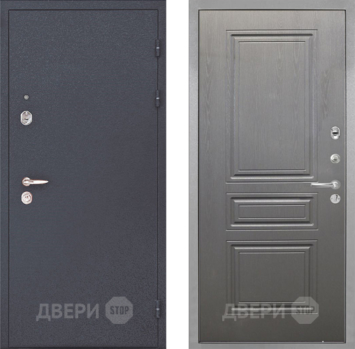 Входная металлическая Дверь Интекрон (INTECRON) Колизей ФЛ-243 Графит вуд дуб в Зарайске