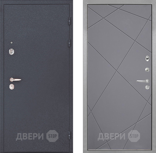 Входная металлическая Дверь Интекрон (INTECRON) Колизей Лучи-М Графит софт в Зарайске