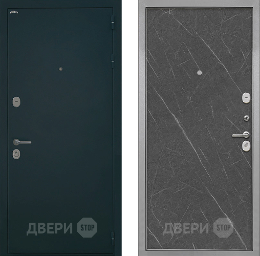 Входная металлическая Дверь Интекрон (INTECRON) Греция Гладкая Гранит лава оникс в Зарайске