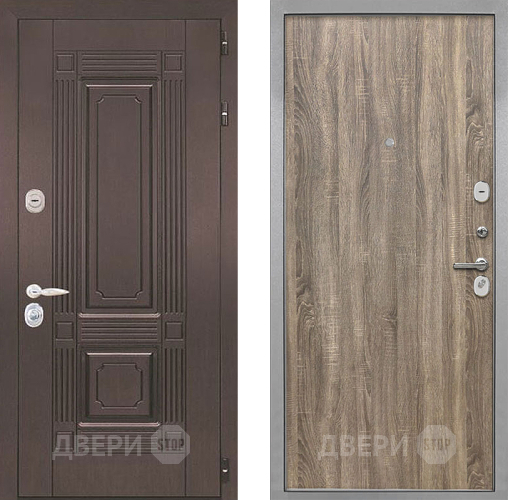 Входная металлическая Дверь Интекрон (INTECRON) Италия Гладкая Дуб турин в Зарайске