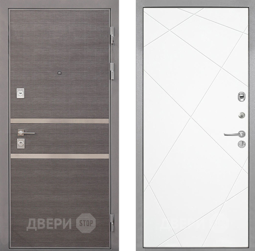 Входная металлическая Дверь Интекрон (INTECRON) Неаполь Лучи-М Софт милк в Зарайске