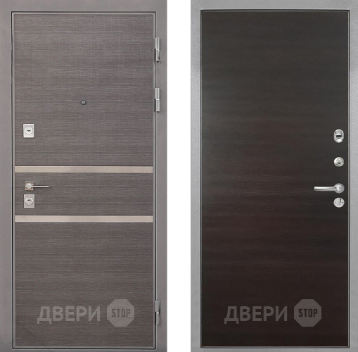 Входная металлическая Дверь Интекрон (INTECRON) Неаполь Гладкая Эковенге поперечный в Зарайске