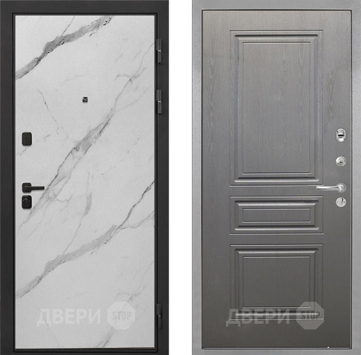 Дверь Интекрон (INTECRON) Профит Black Мрамор Арктик ФЛ-243 Графит вуд дуб в Зарайске