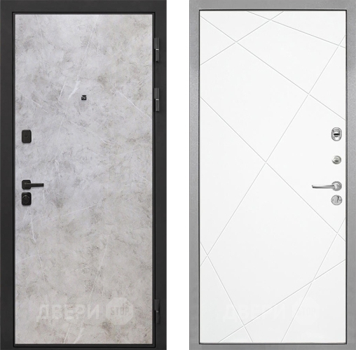 Дверь Интекрон (INTECRON) Профит Black Мрамор Светлый Лучи-М Софт милк в Зарайске