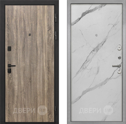 Дверь Интекрон (INTECRON) Профит Black Дуб Турин Гладкая Мрамор натуральный арктик в Зарайске