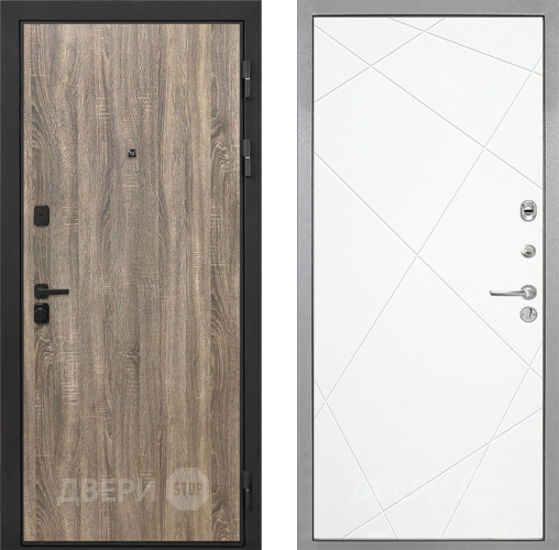 Входная металлическая Дверь Интекрон (INTECRON) Профит Black Дуб Турин Лучи-М Софт милк в Зарайске