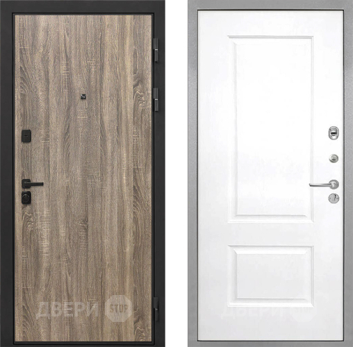 Входная металлическая Дверь Интекрон (INTECRON) Профит Black Дуб Турин Альба Роял Вуд белый в Зарайске