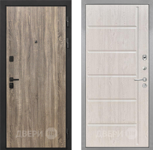 Входная металлическая Дверь Интекрон (INTECRON) Профит Black Дуб Турин ФЛ-102 Сосна белая в Зарайске