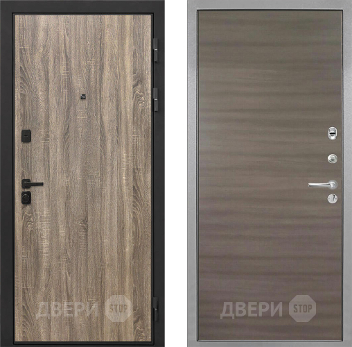 Входная металлическая Дверь Интекрон (INTECRON) Профит Black Дуб Турин Гладкая Дуб тоскано поперечный в Зарайске