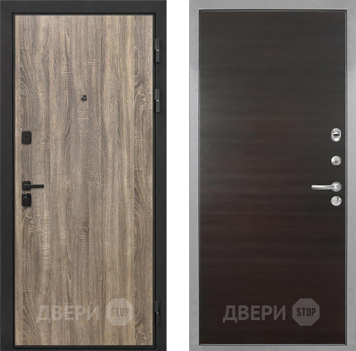 Входная металлическая Дверь Интекрон (INTECRON) Профит Black Дуб Турин Гладкая Эковенге поперечный в Зарайске