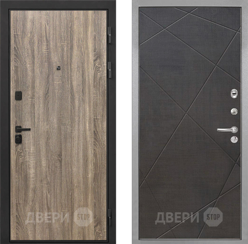 Входная металлическая Дверь Интекрон (INTECRON) Профит Black Дуб Турин Лучи-М Венге распил кофе в Зарайске
