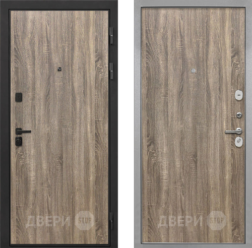 Входная металлическая Дверь Интекрон (INTECRON) Профит Black Дуб Турин Гладкая Дуб турин в Зарайске