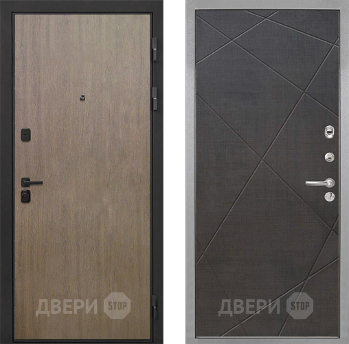 Входная металлическая Дверь Интекрон (INTECRON) Профит Black Венге Коричневый Лучи-М Венге распил кофе в Зарайске