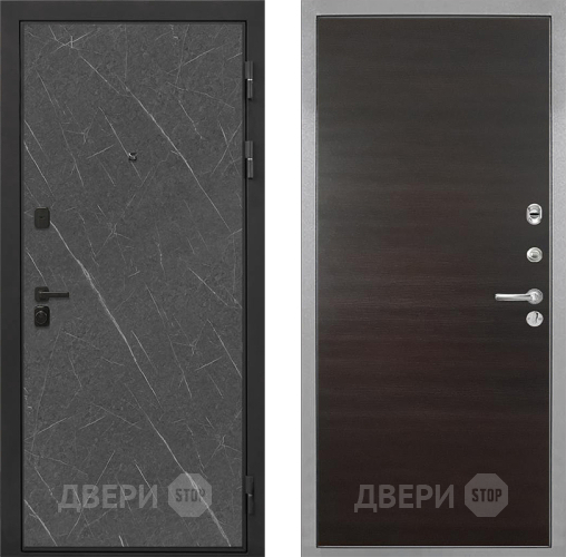 Входная металлическая Дверь Интекрон (INTECRON) Профит Black Гранит Лава Оникс Гладкая Эковенге поперечный в Зарайске