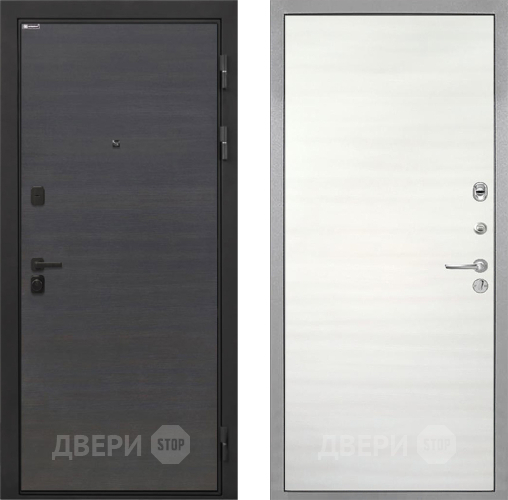 Входная металлическая Дверь Интекрон (INTECRON) Профит Black Эковенге Гладкая Дуб сильвер поперечный в Зарайске