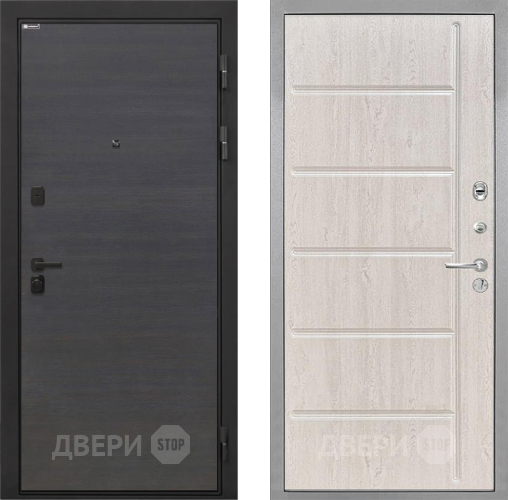Входная металлическая Дверь Интекрон (INTECRON) Профит Black Эковенге ФЛ-102 Сосна белая в Зарайске