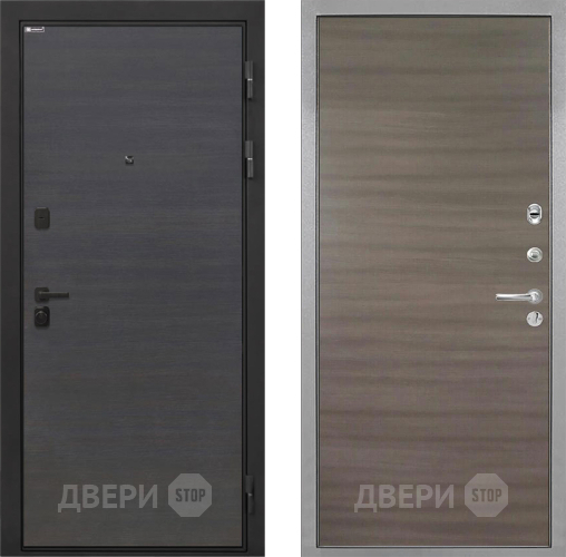 Входная металлическая Дверь Интекрон (INTECRON) Профит Black Эковенге Гладкая Дуб тоскано поперечный в Зарайске