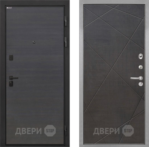 Входная металлическая Дверь Интекрон (INTECRON) Профит Black Эковенге Лучи-М Венге распил кофе в Зарайске