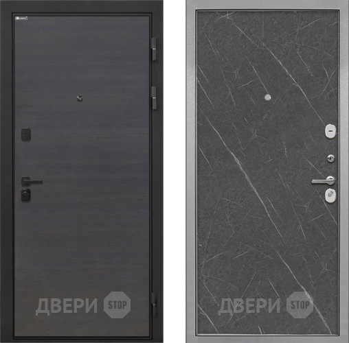 Входная металлическая Дверь Интекрон (INTECRON) Профит Black Эковенге Гладкая Гранит лава оникс в Зарайске