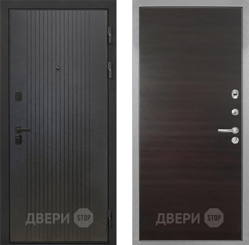 Входная металлическая Дверь Интекрон (INTECRON) Профит Black ФЛ-295 Гладкая Эковенге поперечный в Зарайске