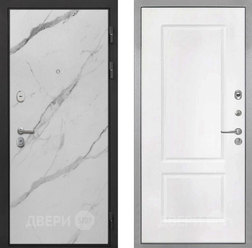 Дверь Интекрон (INTECRON) Гектор Мрамор Арктик КВ-2 Белый матовый в Зарайске