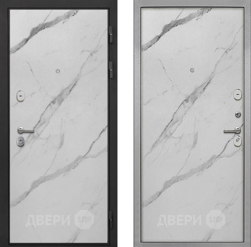 Входная металлическая Дверь Интекрон (INTECRON) Гектор Мрамор Арктик Гладкая Мрамор натуральный арктик в Зарайске