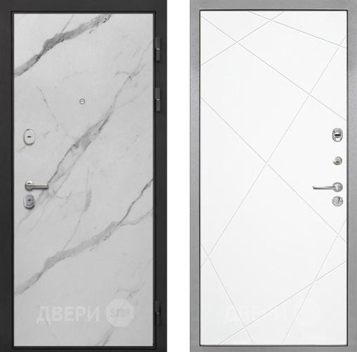 Входная металлическая Дверь Интекрон (INTECRON) Гектор Мрамор Арктик Лучи-М Софт милк в Зарайске