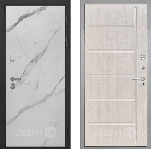 Входная металлическая Дверь Интекрон (INTECRON) Гектор Мрамор Арктик ФЛ-102 Сосна белая в Зарайске