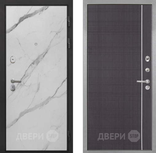 Входная металлическая Дверь Интекрон (INTECRON) Гектор Мрамор Арктик В-07 с молдингом Венге в Зарайске