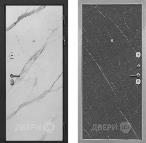 Входная металлическая Дверь Интекрон (INTECRON) Гектор Мрамор Арктик Гладкая Гранит лава оникс в Зарайске