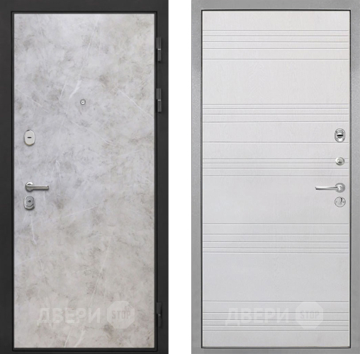 Входная металлическая Дверь Интекрон (INTECRON) Гектор Мрамор Светлый ФЛ-316 Белый ясень в Зарайске