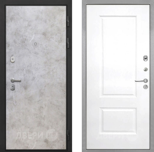 Входная металлическая Дверь Интекрон (INTECRON) Гектор Мрамор Светлый Альба Роял Вуд белый в Зарайске