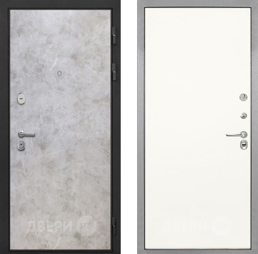 Входная металлическая Дверь Интекрон (INTECRON) Гектор Мрамор Светлый Гладкая Слоновая кость в Зарайске