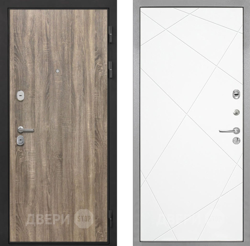 Входная металлическая Дверь Интекрон (INTECRON) Гектор Дуб Турин Лучи-М Софт милк в Зарайске